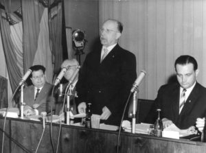 Zentralbild/Kollektiv, 15.6.1961, Internationele Pressekonferenz Walter Ulbricht zum Friedensvertrag und zu Westberlin